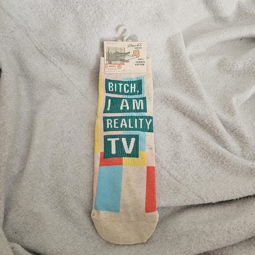 Blue Q B**ch I am Reality TV Novelty Women's Ankle Socks